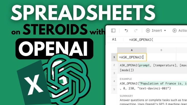 Excel your Spreadsheets with OpenAI GPT3 and Rows