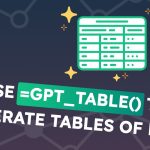Generate tables of data in Google Sheets with ChatGPT