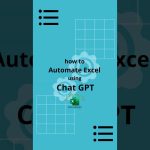 AUTOMATE EXCEL USING CHATGPT