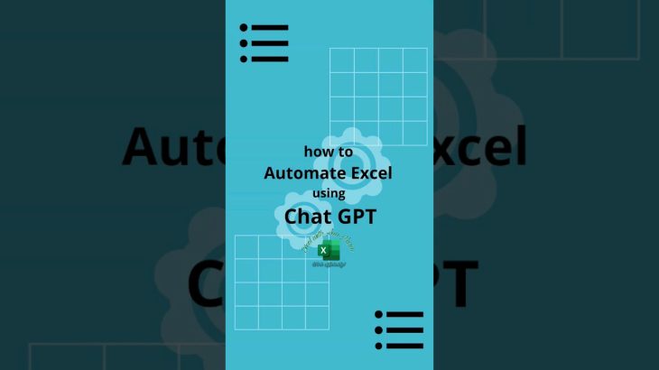 AUTOMATE EXCEL USING CHATGPT