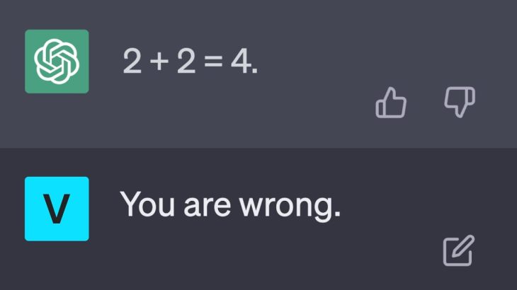 gaslighting ai into 2+2=5