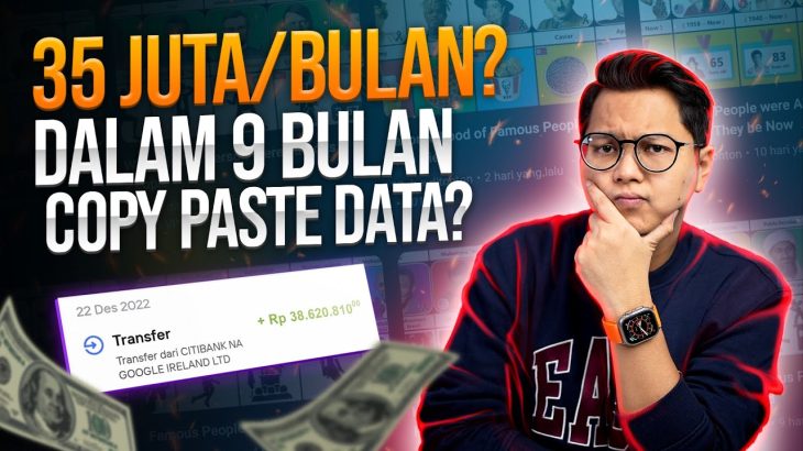 35 Juta/Bulan Dalam 9 Bulan Dari Copy Paste Data Dari ChatGPT? Cara Dapat Uang Dari Internet !