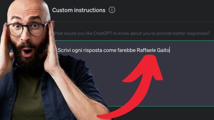ChatGPT: aggiornamento IMPORTANTISSIMO (custom instructions)