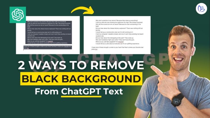 How to Remove the Black Background from ChatGPT Text in Google Doc