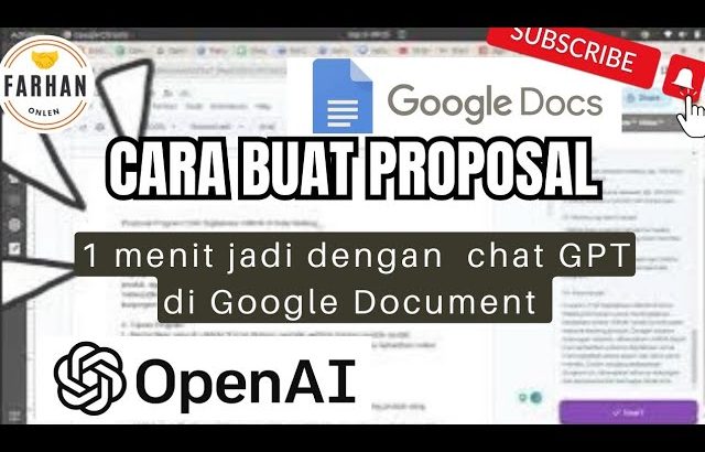cara membuat proposal kegiatan menggunakan chat GPT di google Document