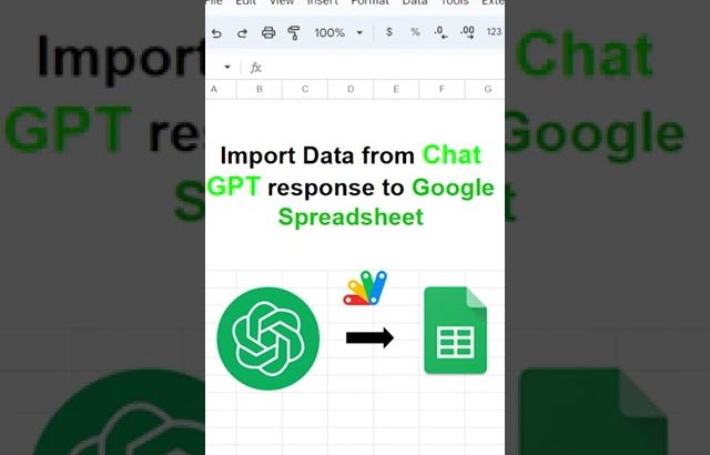 📊📥 Import data from Chat GPT into Google Spreadsheet effortlessly! #chatgpt #googlesheets 💡🖥️