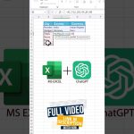 ChatGPT In Excel Shorts #2 #dataanalysis #excelfansonly #excelforbeginners #tutorial