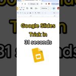 Google Slides Trick in 31 seconds 🤗 Leave a comment if you want more #googleslides tutorials