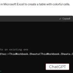 ChatGPT Generate MS Excel Spreadsheet