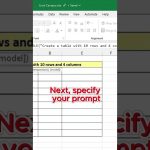 ChatGPT for Excel: AI Tables in Microsoft Excel