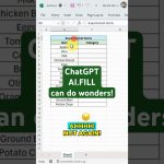ChatGPT in Excel – Try out this new function AI.FILL