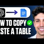 How to Copy and Paste a Table from ChatGPT to Google Docs – Full Guide