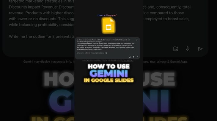 How to use Google Gemini in Google Slides