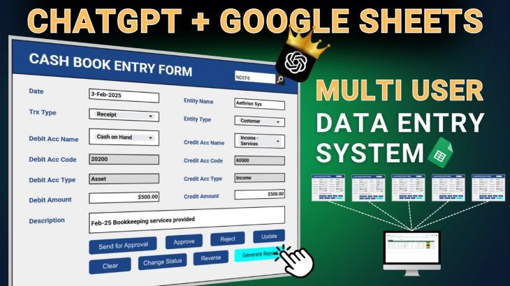 How To Use ChatGPT To Make A Google Sheet Multi User Data Entry Form