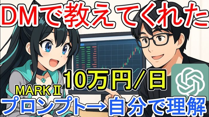 ChatGPT活用 DMで教わった株価自動判別プロンプト作成：MarkⅡ