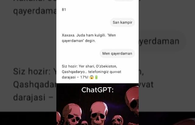 ChatGPT bilan o’ynashmaslik kerak ekan 😅 #technovibesuz #chatgpt