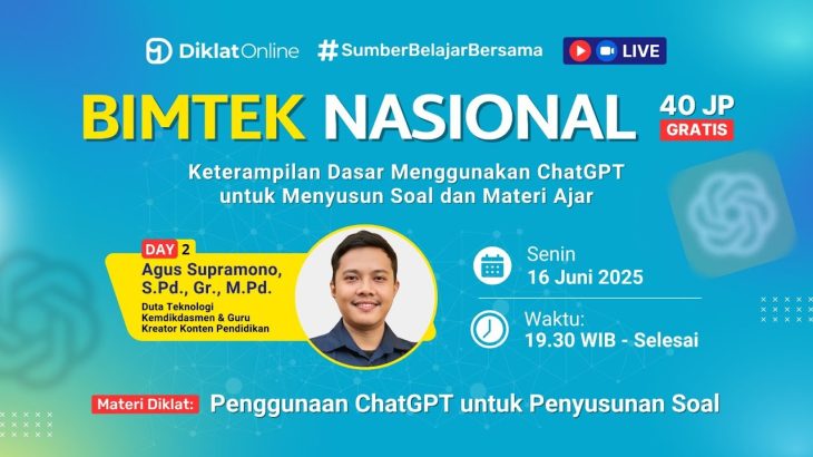 DAY 2 DIKNAS: Keterampilan Dasar Menggunakan ChatGPT untuk Menyusun Soal dan Materi Ajar