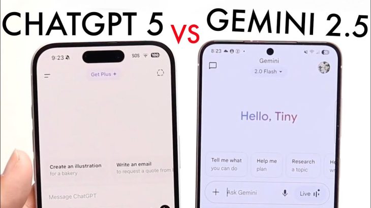 ChatGPT 5 Vs Google Gemini 2.5! (What’s The Difference?) (Comparison)