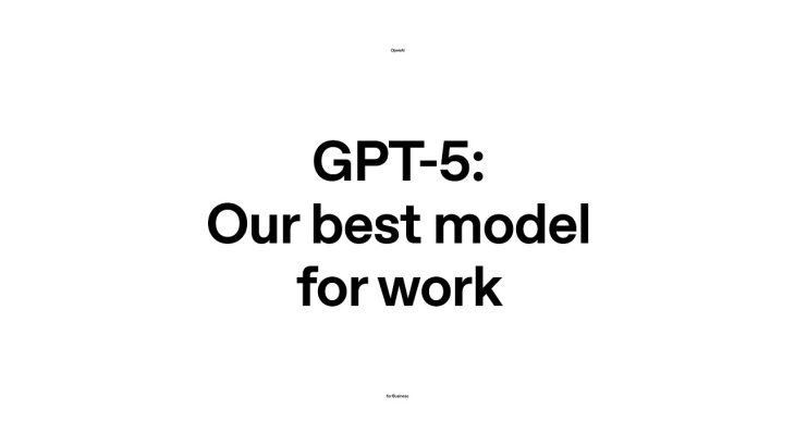 GPT-5: Our best model for work